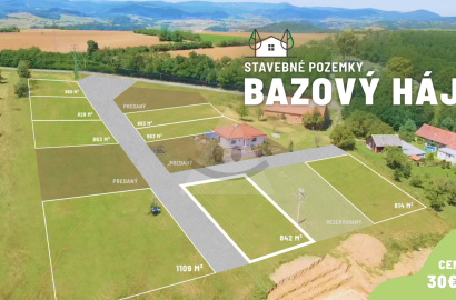 Na predaj stavebný pozemok v obci Bzovík vhodný na výstavbu rodinného domu /842 m2/