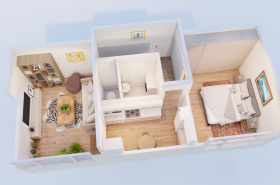 Two-room apartment /55.4 m2/, Zvolen - West