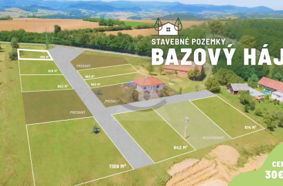 Na predaj stavebný pozemok v obci Bzovík vhodný na výstavbu rodinného domu /950 m2/