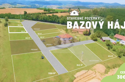 Na predaj stavebný pozemok v obci Bzovík vhodný na výstavbu rodinného domu /828 m2/