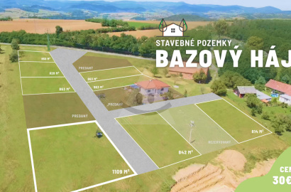 Na predaj stavebný pozemok v obci Bzovík vhodný na výstavbu rodinného domu /1109 m2/